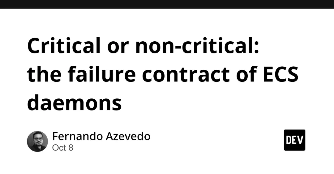 Amazon ECS adds non-critical daemons: agent failure no longer replaces the instance