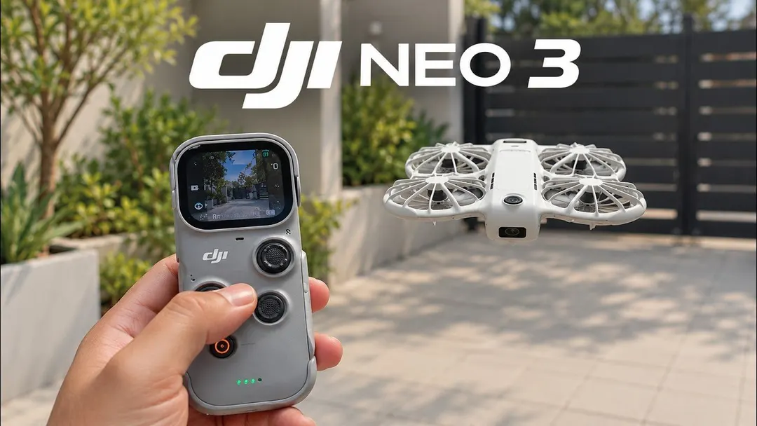 Leaked flight video shows DJI Neo 3 with spoke-style propeller cage