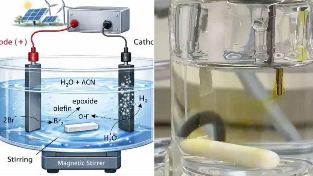 Membrane-free electrolysis hits 98% efficiency, yields hydrogen and epoxide