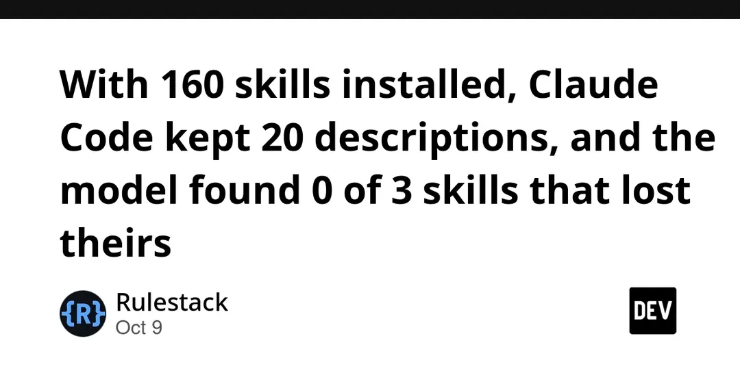 Test: Claude Code drops skill descriptions when listing overflows