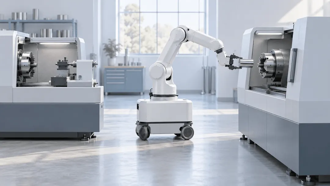 Simplexity Robotics trains one robot to tend two CNC lathes
