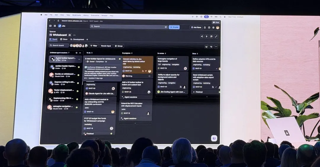 Atlassian demos Cursor, Codex and Claude Code agent sessions on a Jira board