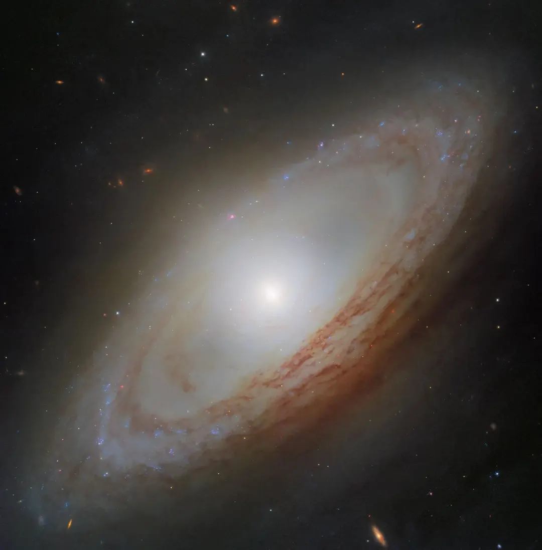 Hubble spots galaxy NGC 4698 with a sideways-spinning core