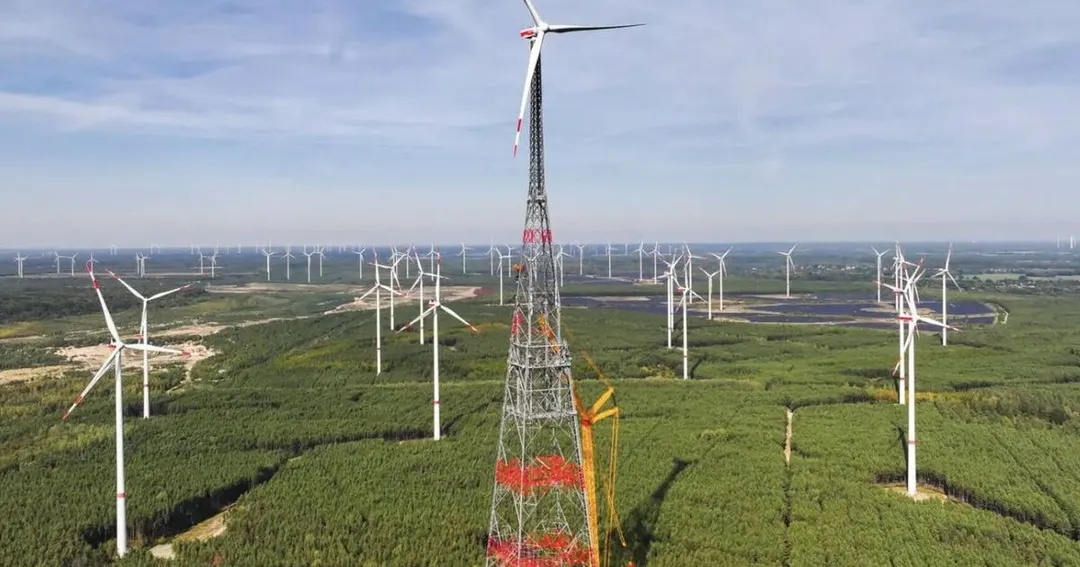 Germany's telescoping wind turbine becomes world's tallest at 365 m