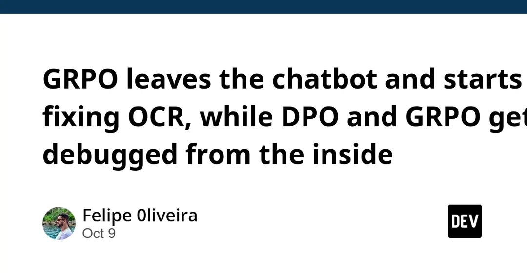 LLM post-training digest: GRPO moves to OCR, DPO and GRPO get debugged