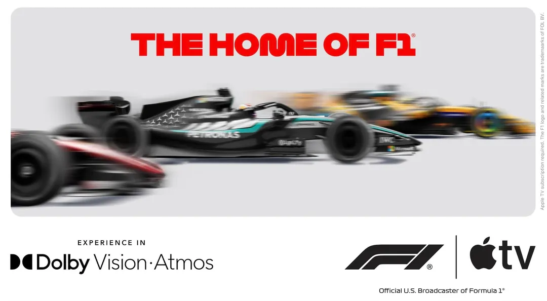 Apple TV Adds Dolby Vision and Dolby Atmos to Formula 1 Coverage