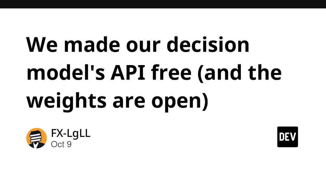 THX-01: open decision model with free API hits 98.4% accuracy