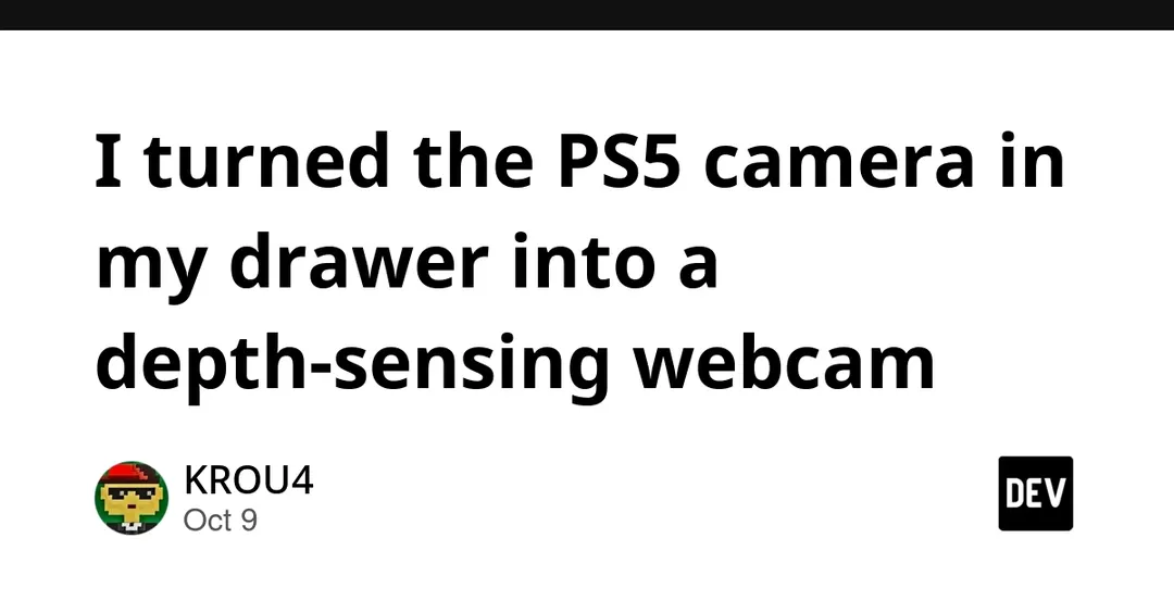Developer turns PS5 camera into a depth-sensing webcam