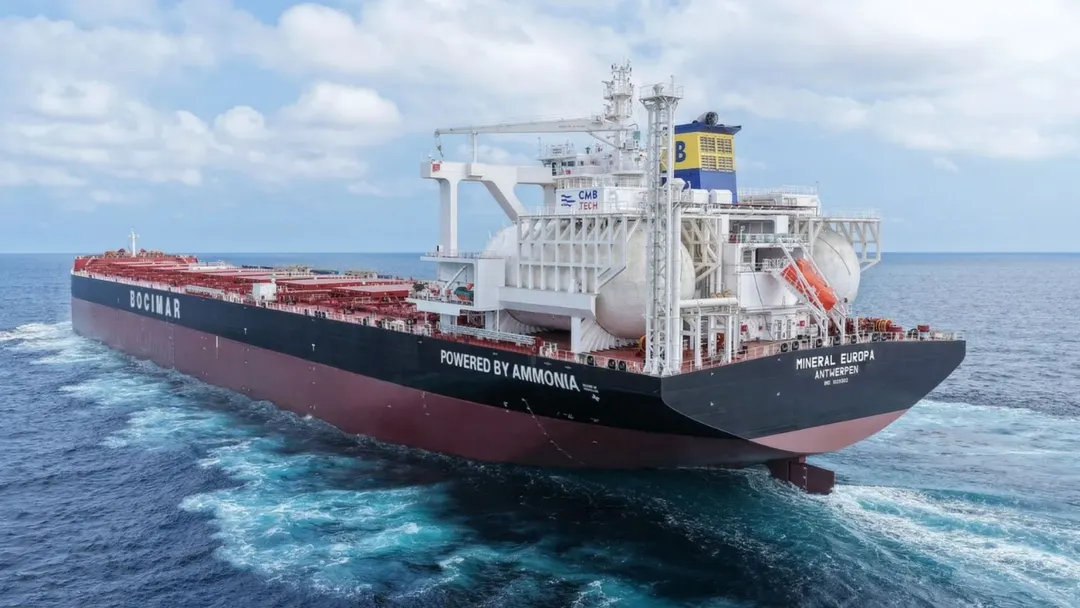 World's first major ammonia-powered bulk carrier enters service for Australian iron ore