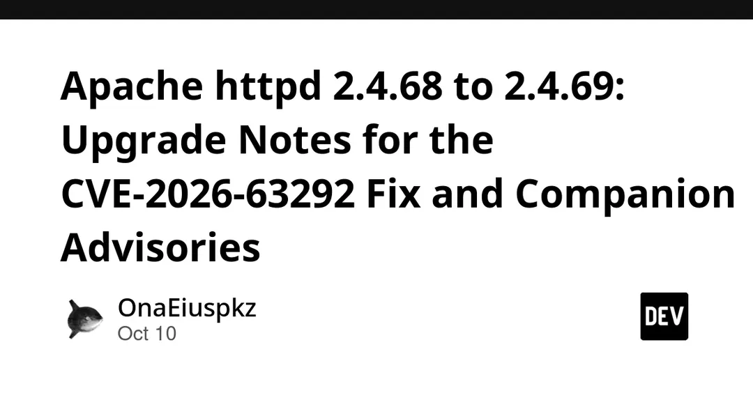 Apache httpd 2.4.69 fixes 20 flaws, including CVE-2026-63292