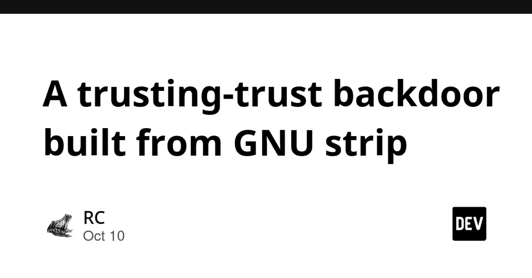 Study: tampered GNU strip in NixOS seed backdoors the whole build