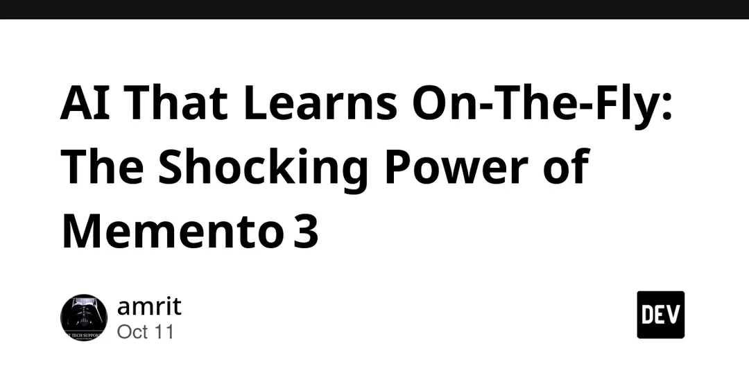 Memento 3 preprint: frozen LLM rewrites its rulebook on the fly
