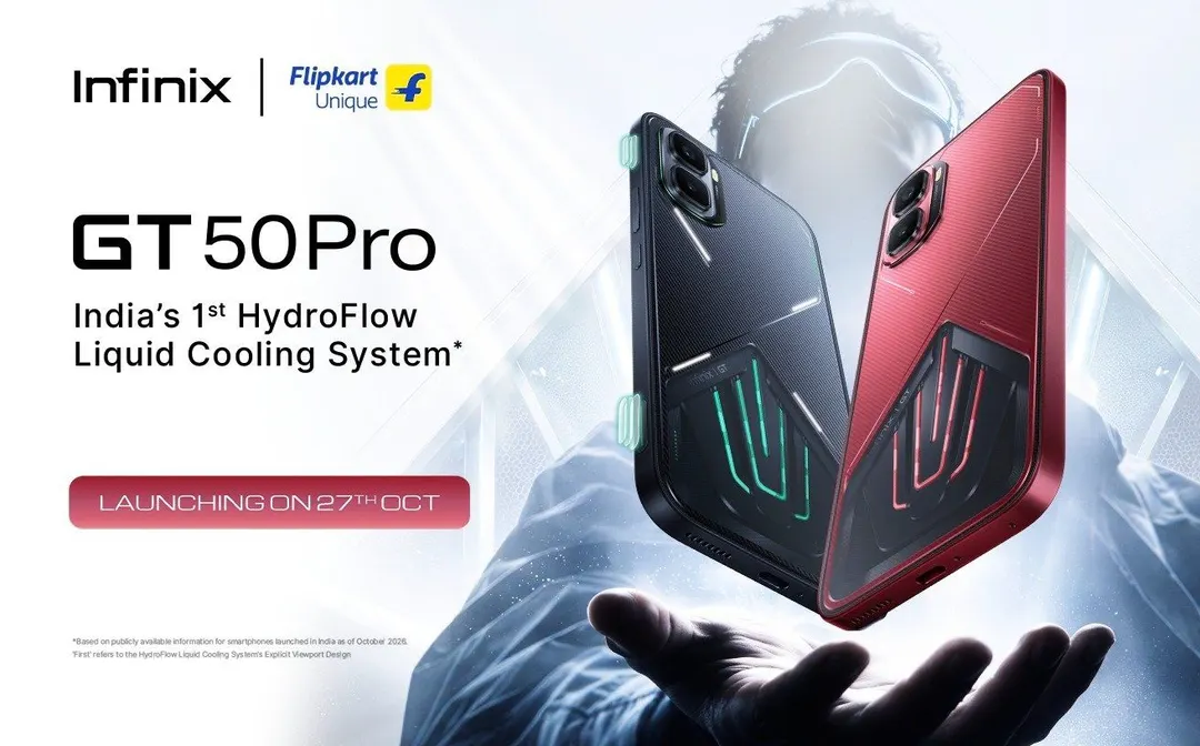 Infinix GT 50 Pro with visible liquid cooling launches in India on October 27