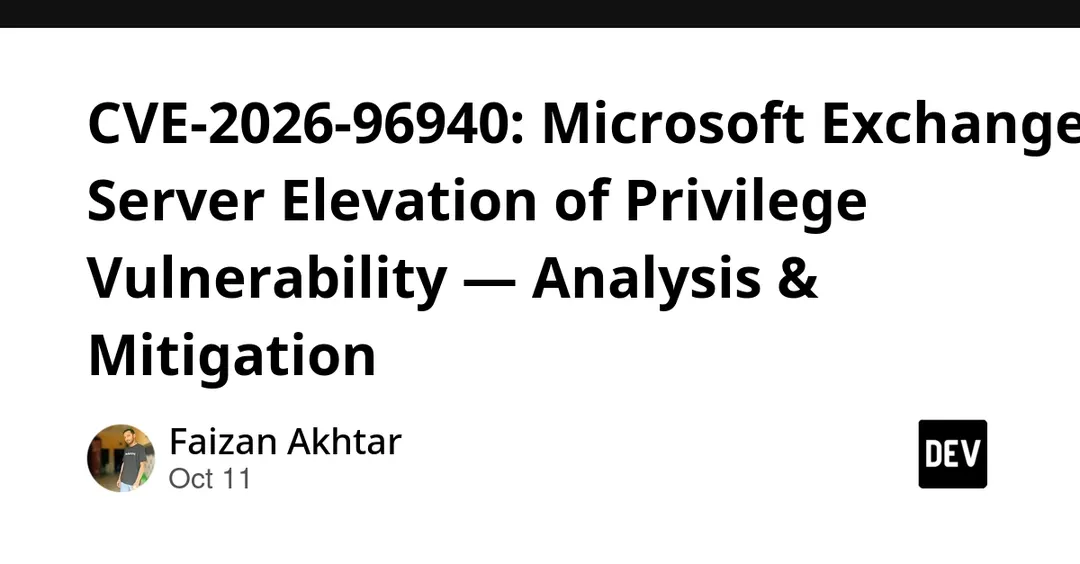 Microsoft ships out-of-band fix for CVE-2026-96940 in Exchange Server