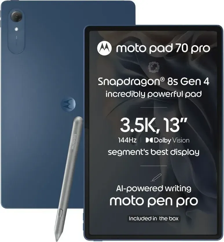 Motorola Moto Pad 70 Pro: 13-inch tablet with Snapdragon 8s Gen 4