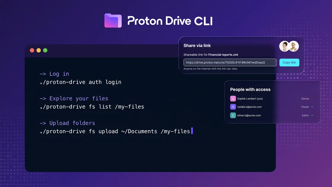 Proton launches Proton Drive CLI for automated encrypted backups