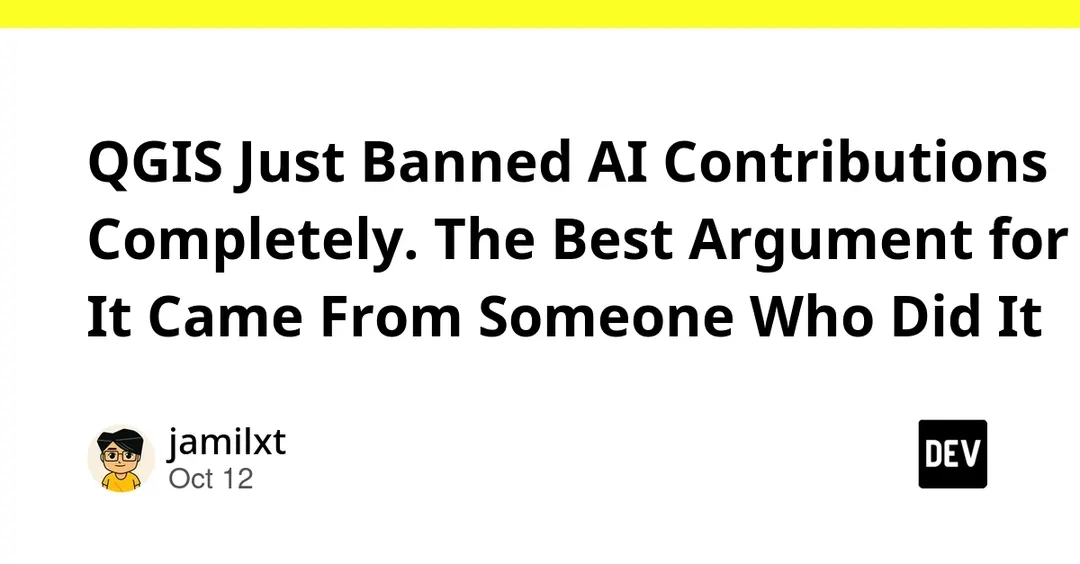 QGIS bans all AI-assisted contributions outright