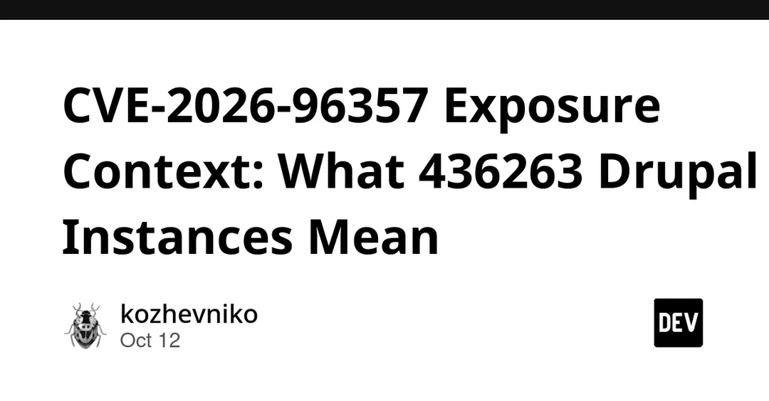 CVE-2026-96357: 436,263 Drupal instances exposed