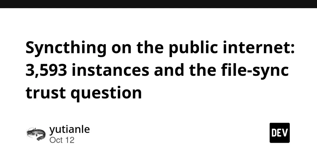 3,593 Syncthing instances found exposed on the public internet