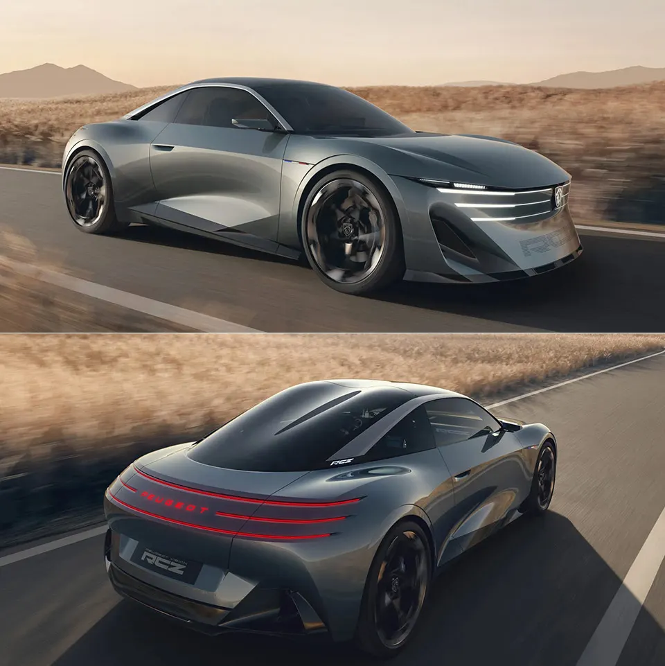 Peugeot RCZ Vision Concept Debuts With 10-Minute Solid-State Charging