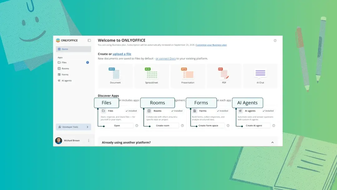 ONLYOFFICE Docs 10.0 goes all in on AI with modular apps and AI agents