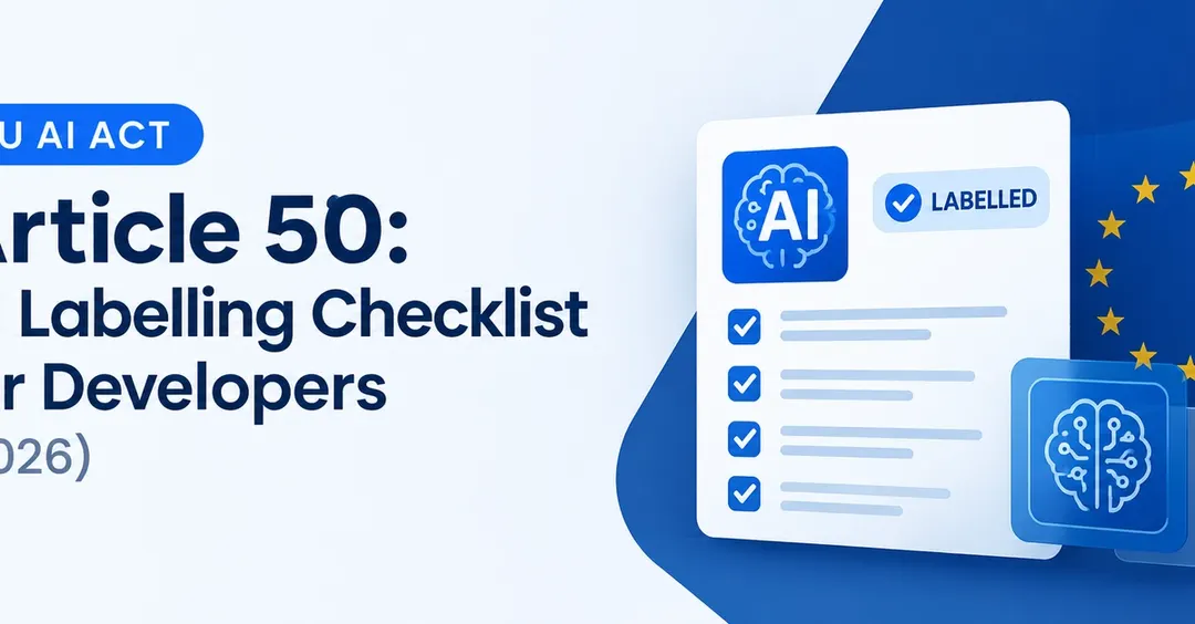 EU AI Act Article 50: AI Labelling Checklist for Developers