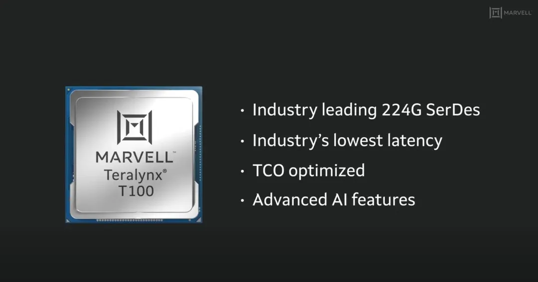 Marvell unveils Teralynx T100, first 102.4 Tbps AI switch silicon