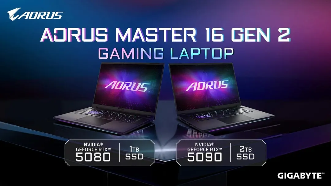 Gigabyte unveils AORUS MASTER 16 Gen 2 with Ryzen 9 9950HX3D and RTX 5090