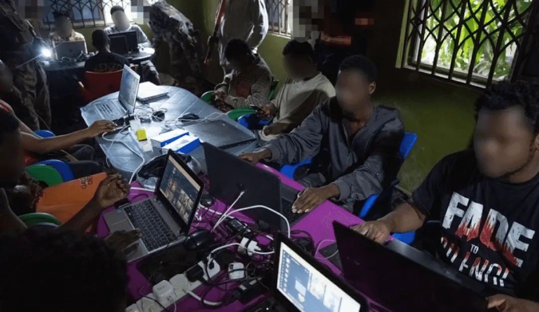 West African scam compounds raided: 28 detained, 117 trafficking victims rescued