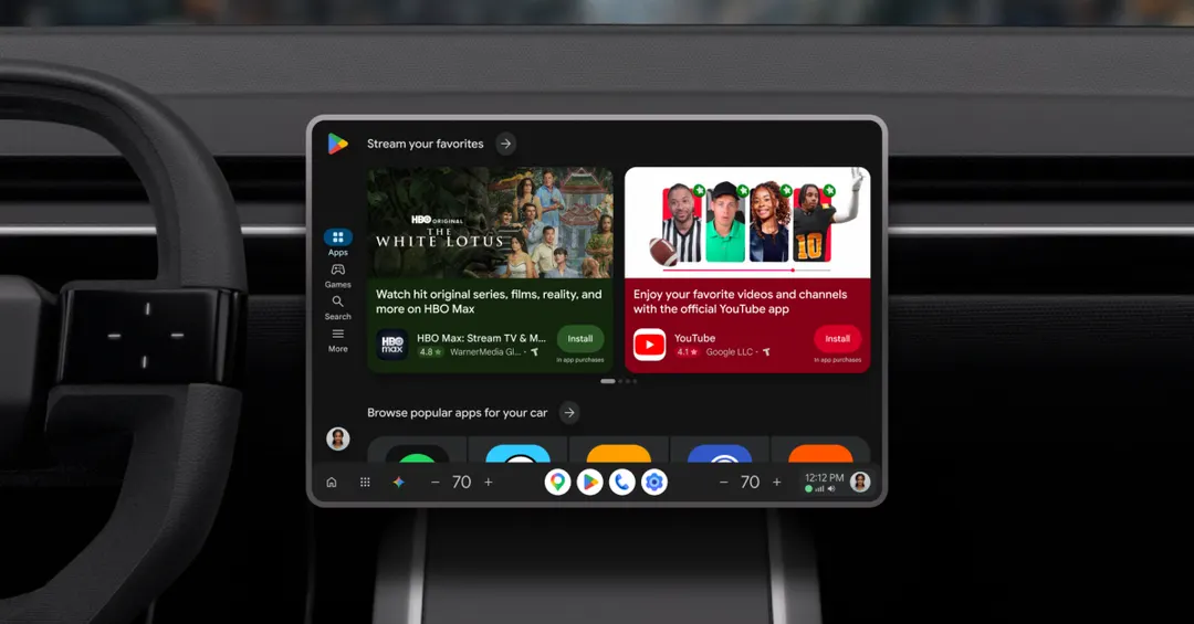 Google redesigns Play Store for cars with Google built-in