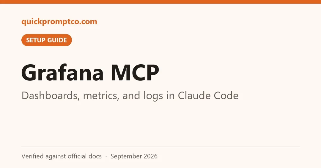 Grafana MCP connects Claude Code to dashboards and metrics