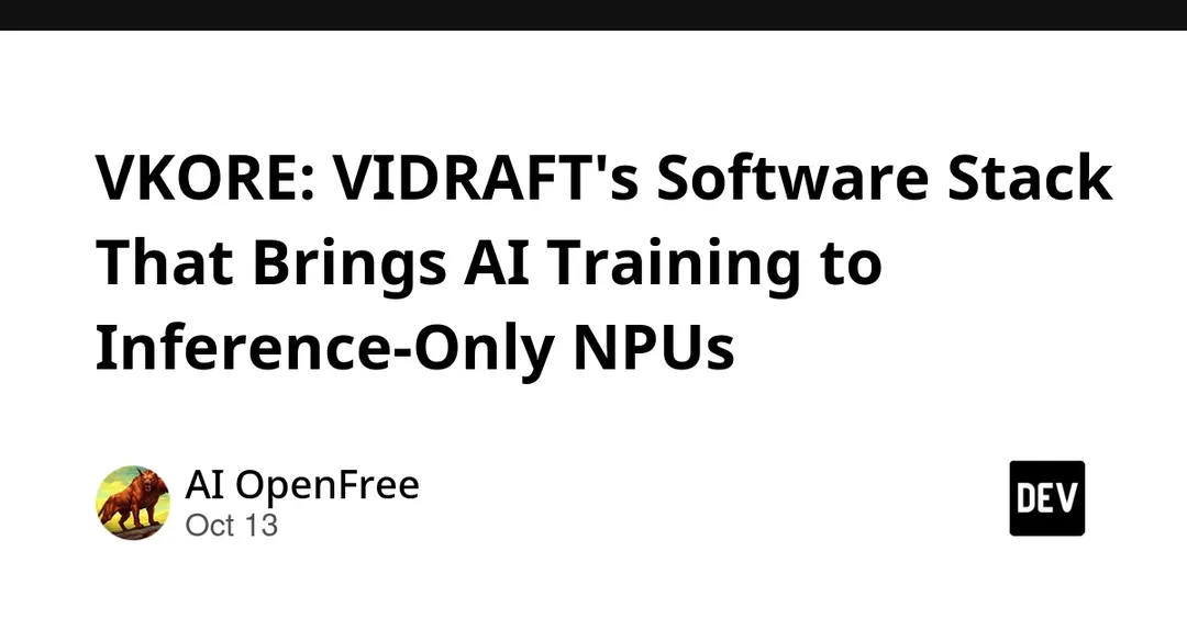 VIDRAFT unveils VKORE, software that brings AI training to inference-only NPUs