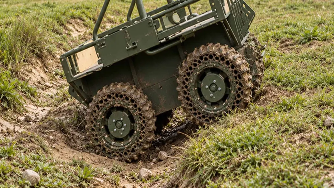Ukrainian engineers test 3D-printed airless wheels for ground robots