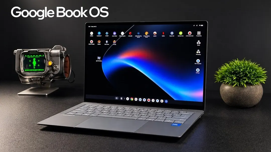 Asus GoogleBook 14 pairs 3K OLED 120Hz screen with GoogleBook OS