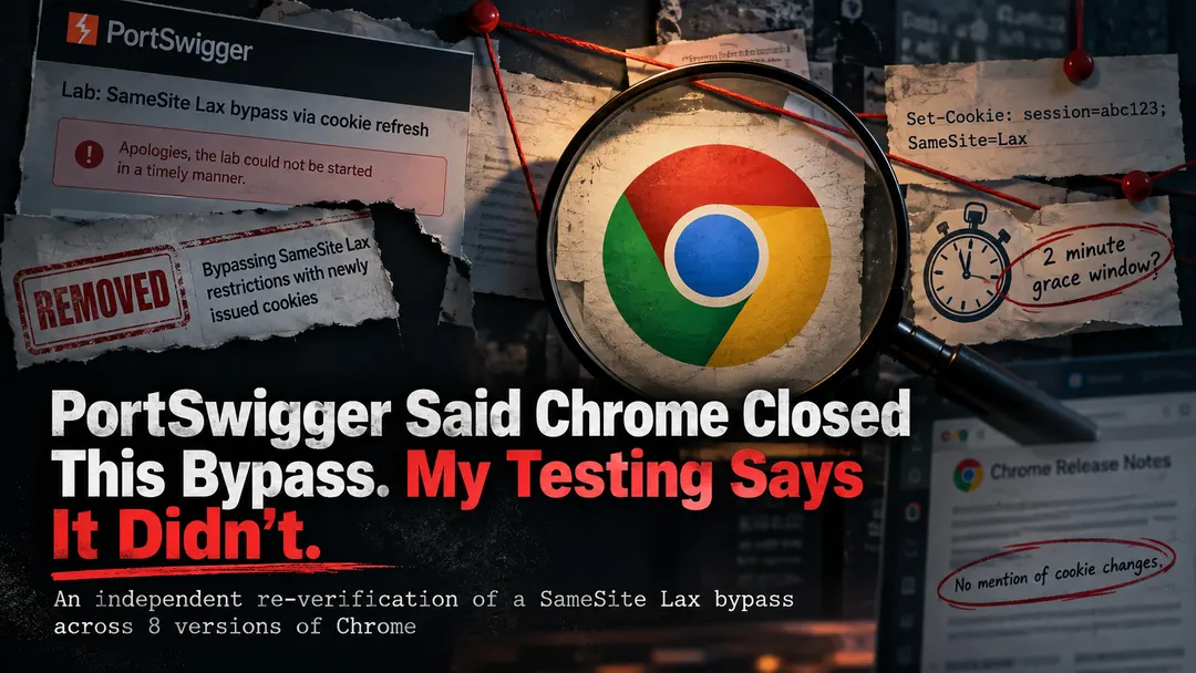 Chrome 150 didn't kill the 120-second SameSite Lax window, test shows