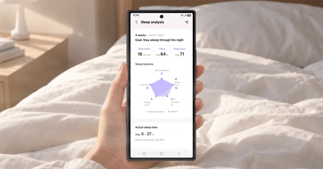 Samsung Health update adds Sleep Coach, Running Coach and meal scanning