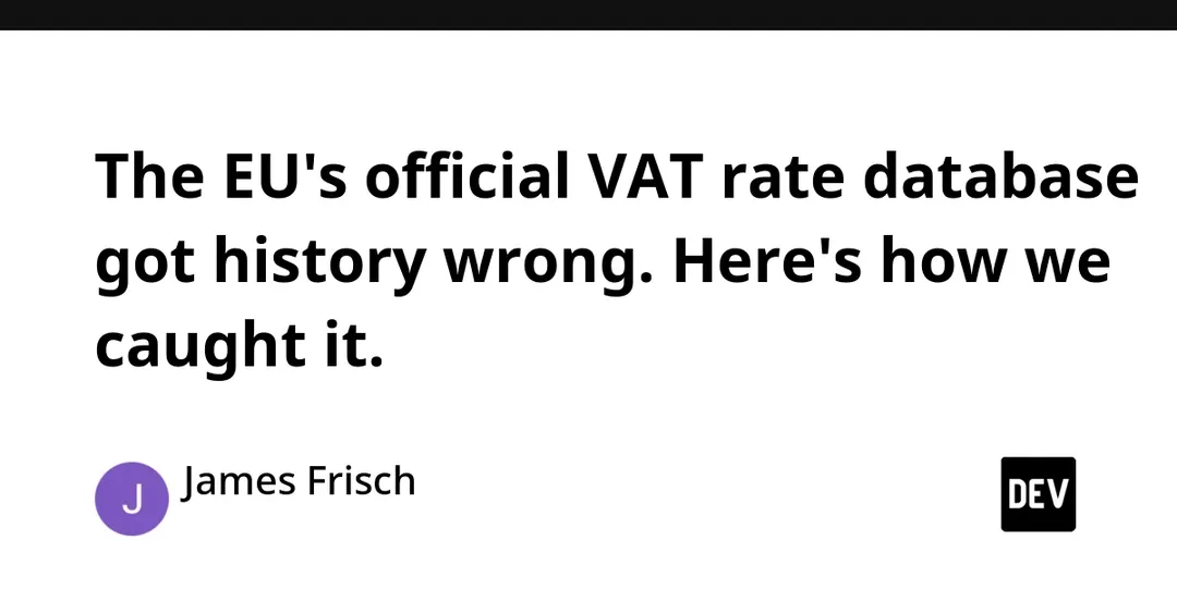 EU's official VAT rate database found to have historical errors