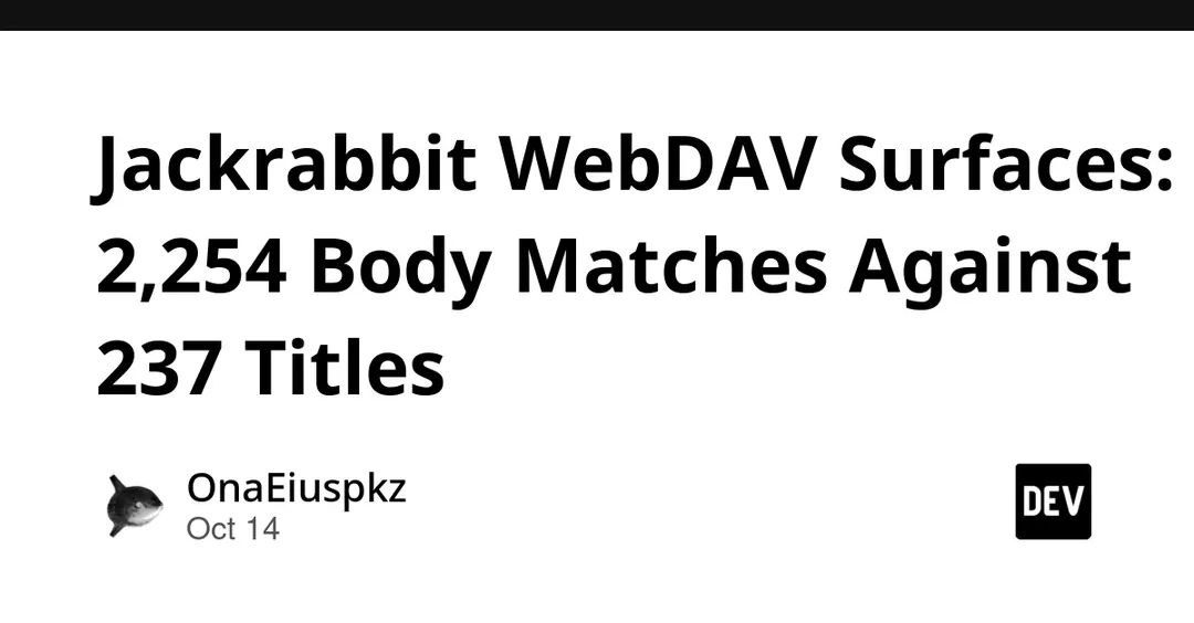 Jackrabbit WebDAV: 2,254 Body Matches vs 237 Title Matches