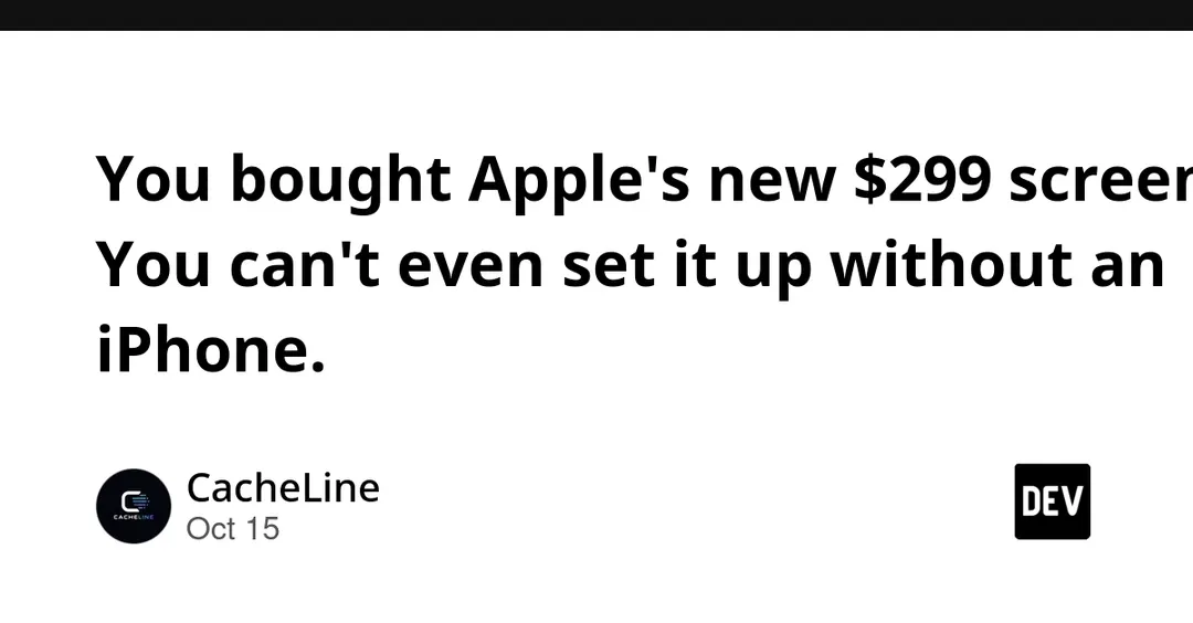 Apple's $299 HomeView screen can't be set up without an iPhone