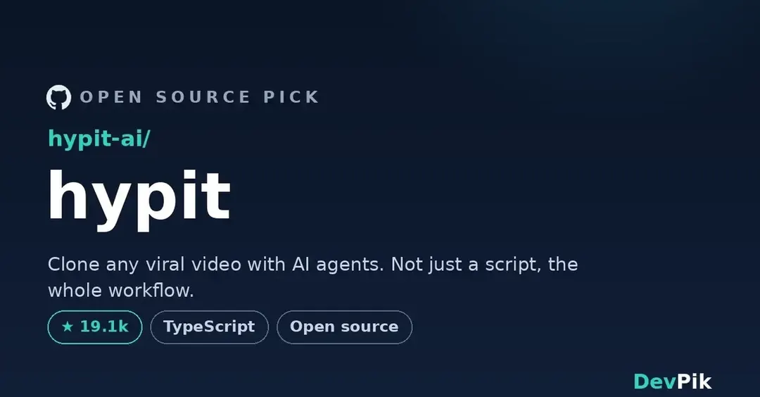 Hypit: free open-source AI video cloning for agents