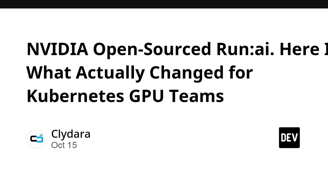 Nvidia open-sources Run:ai GPU orchestration platform for Kubernetes