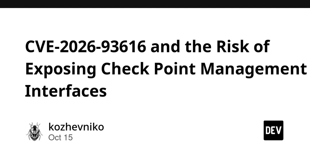 CVE-2026-93616: Critical Check Point flaw exploited in the wild