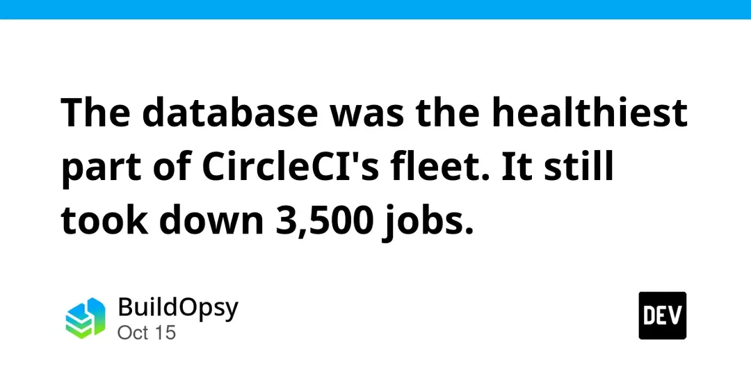 CircleCI outage: PostgreSQL WAL saturation blocked 3,500 job starts