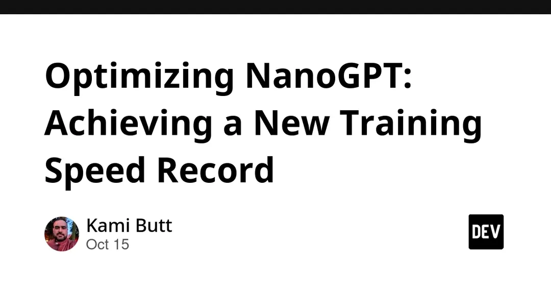 NanoGPT sets training speed record at 39.9 seconds, down from 73.9