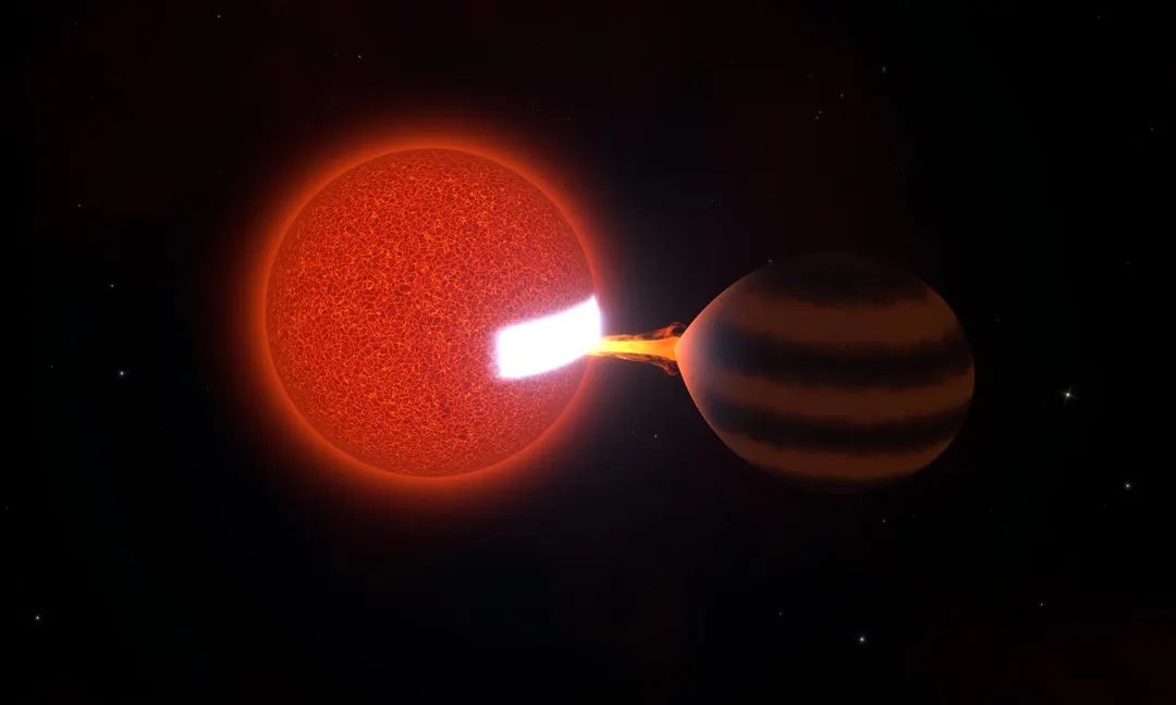 MIT astronomers spot a star slowly eating its brown dwarf companion