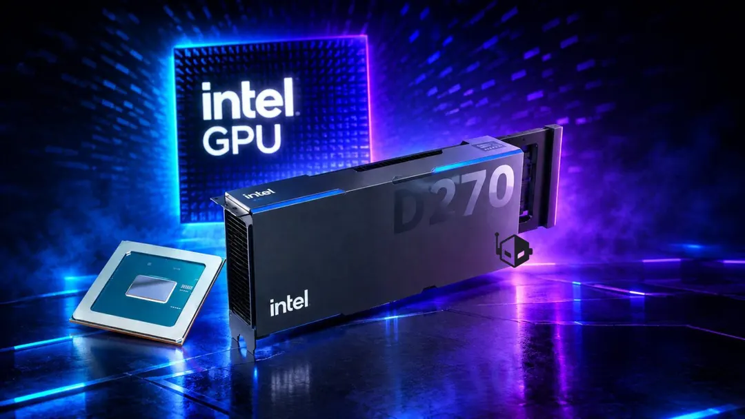 Intel Shows Dual-Chip Liquid-Cooled OAM Card for Crescent Island GPUs
