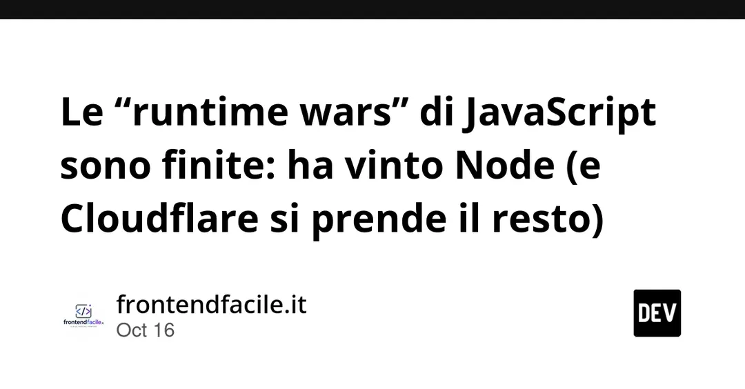 Cloudflare absorbs Deno: Node stays the standard, the prize is Durable Objects