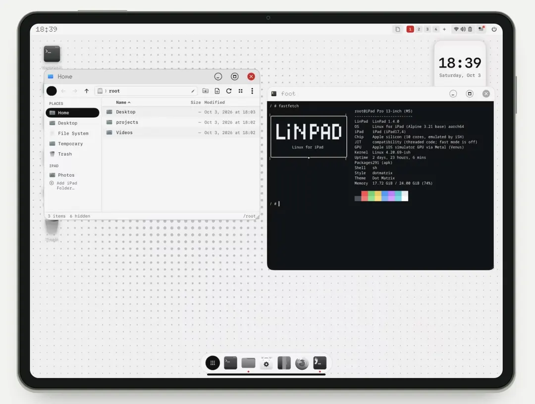 LinPad brings Alpine Linux to M-series iPads