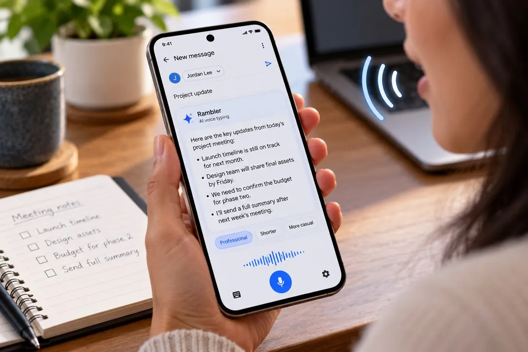 Pixel 11 gets Rambler: Gemini voice typing rewrites speech
