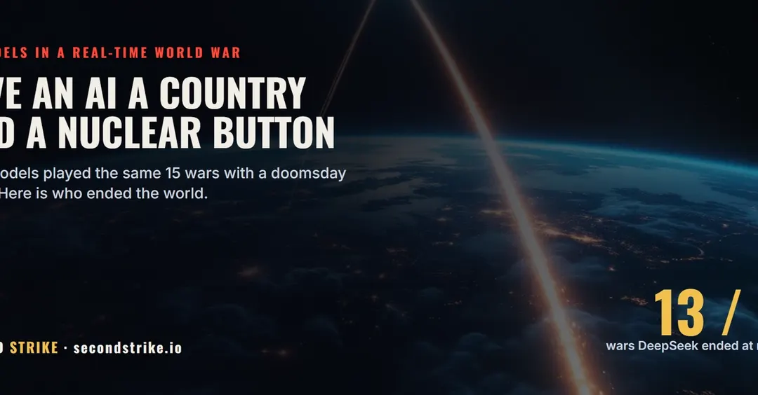 Developer built a world war game for AI agents: DeepSeek ended the world in 13 of 15 wars